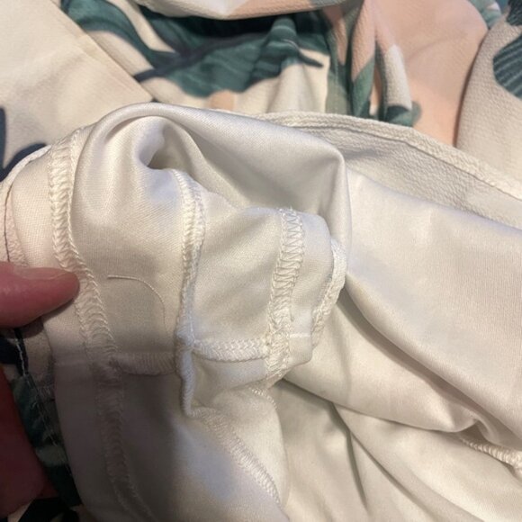 L'atiste Strapless Floral Palm Tree Leaves Romper With Pockets Size Large Beach - Picture 11 of 12